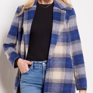 Z Supply Ynez Fringe Plaid Coat
